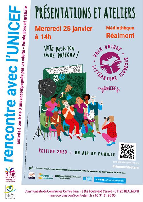 Affiche : rencontre avec l'UNICEF.