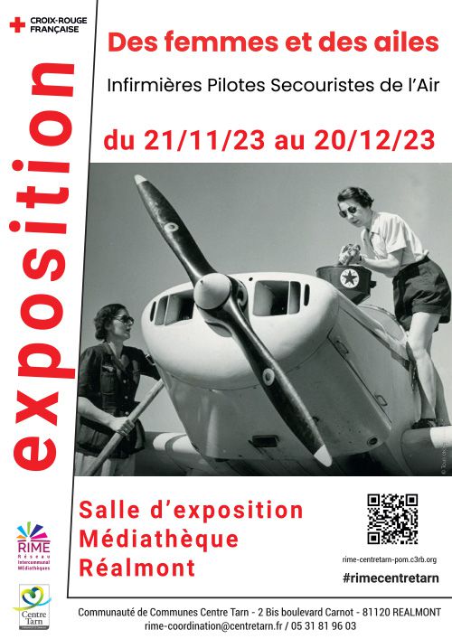 Affiche de l'exposition "Des femmes et des ailes"