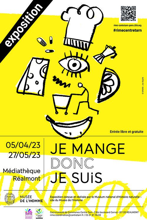 Affiche de l'exposition : Je mange donc je suis