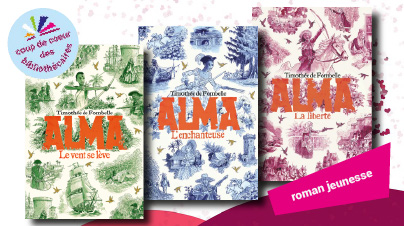 Couverture de trois livres avec le macaron "Coup de coeur"